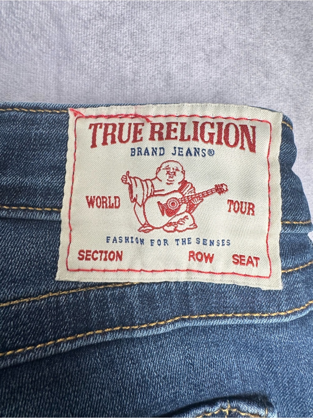 True Religion Low Rise Skinny Jeans Dark Wash Y2K Flap Pocket Women’s 29x32 - Picture 4 of 9